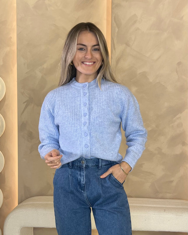 French Connection Kezia Knit Cardigan - Arctic Blue