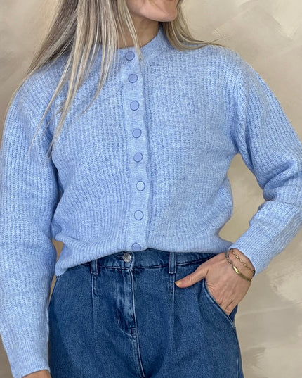 French Connection Kezia Knit Cardigan - Arctic Blue