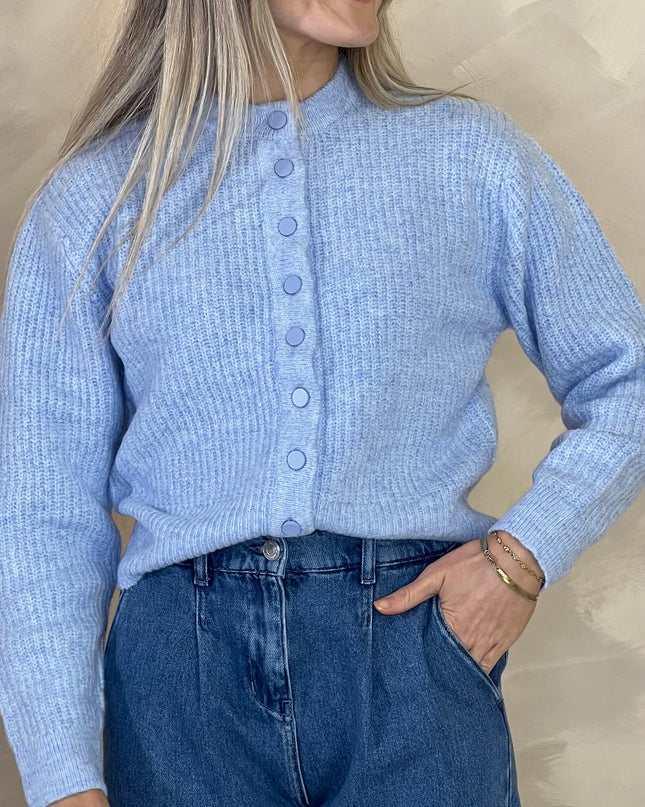 French Connection Kezia Knit Cardigan - Arctic Blue