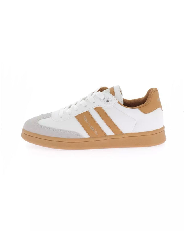 Colour Block Sneaker - Camel/White
