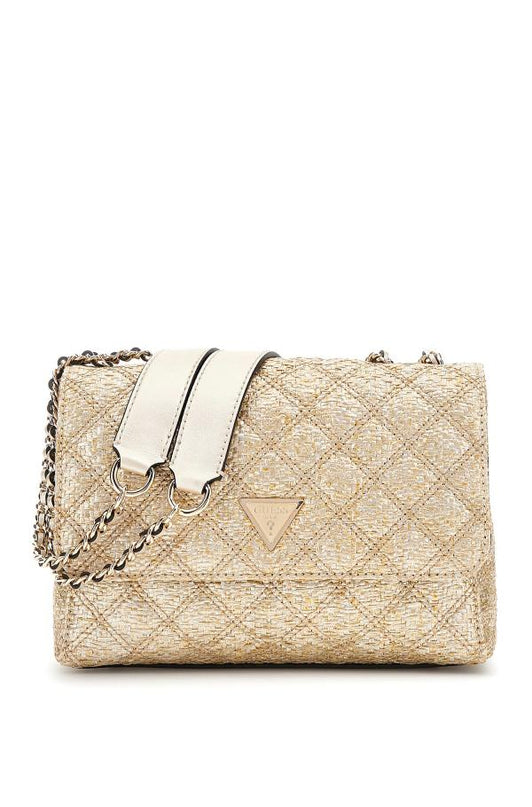 Guess Giully Convertible Flap Crossbody - Gold