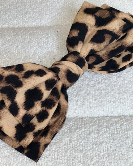 Leopard Print Hair Bow