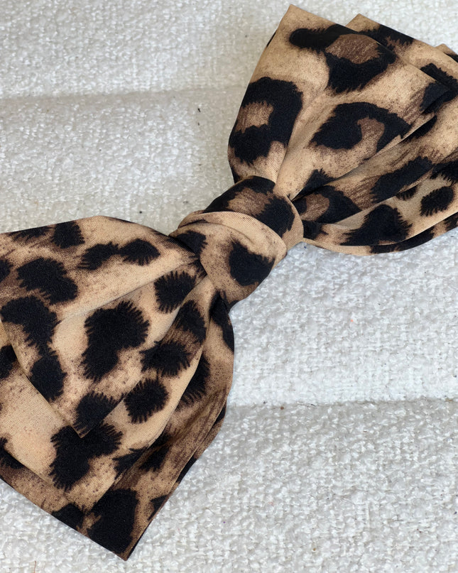 Leopard Print Hair Bow