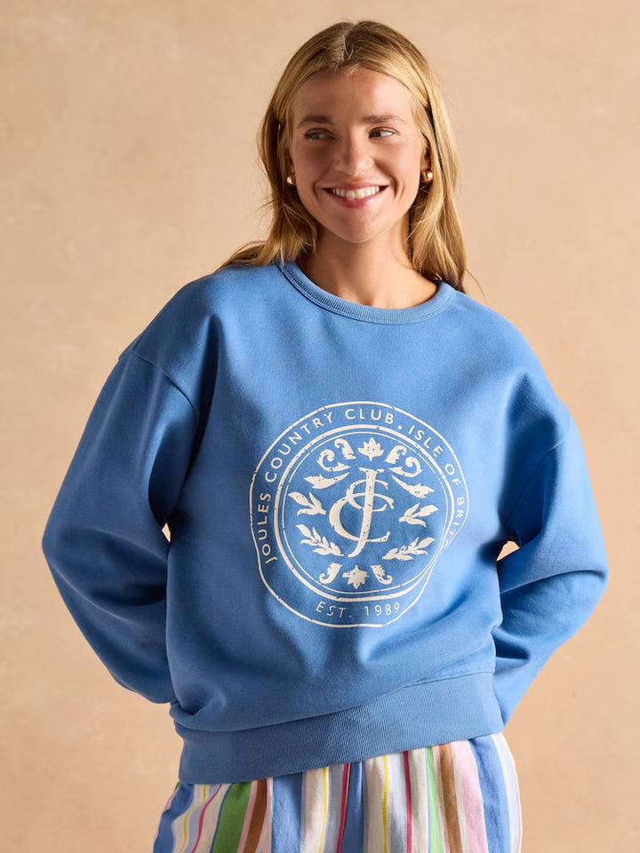 Joules Graphic Crew Neck Sweatshirt - Blue