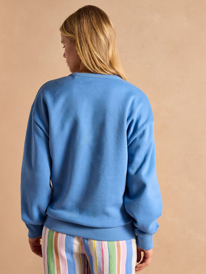 Joules Graphic Crew Neck Sweatshirt - Blue