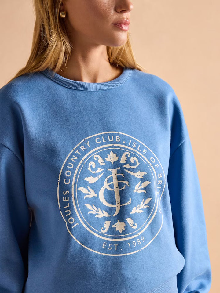 Joules Graphic Crew Neck Sweatshirt - Blue