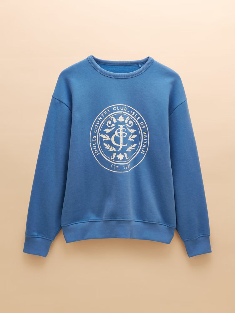 Joules Graphic Crew Neck Sweatshirt - Blue