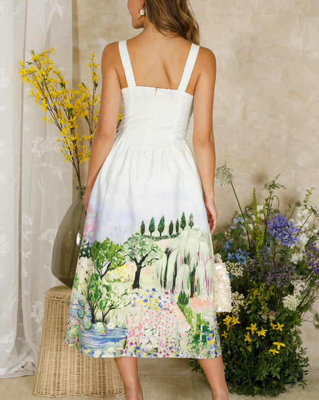 Celine Dress - White Multi