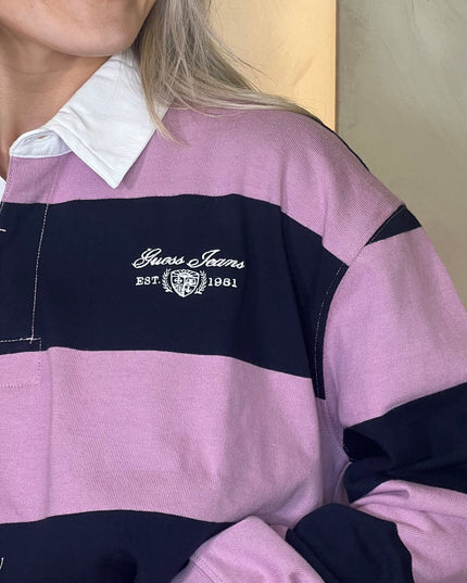 Guess Jeans Rugby Polo Shirt - Violet Orchid and Blue