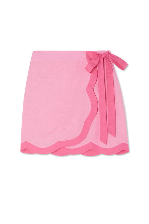 Scallop Mini Jaspre Skirt - Pink