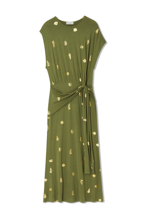 Shell Midi Dress - Khaki