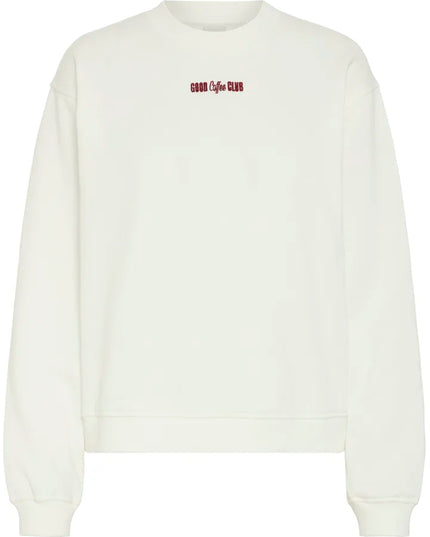Merella Brushed Sweatshirt - Cloud Dancer/Red Dahlia