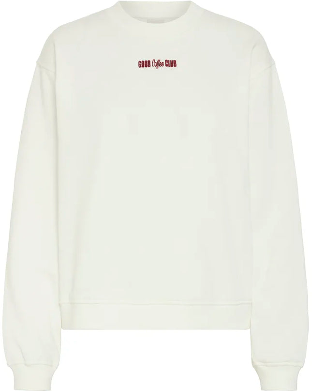 Merella Brushed Sweatshirt - Cloud Dancer/Red Dahlia