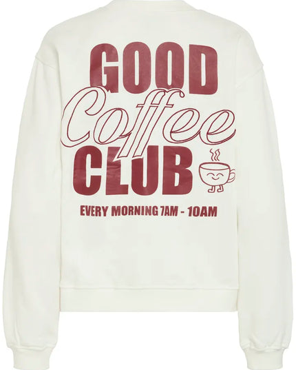Merella Brushed Sweatshirt - Cloud Dancer/Red Dahlia
