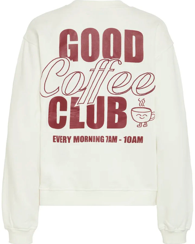 Merella Brushed Sweatshirt - Cloud Dancer/Red Dahlia