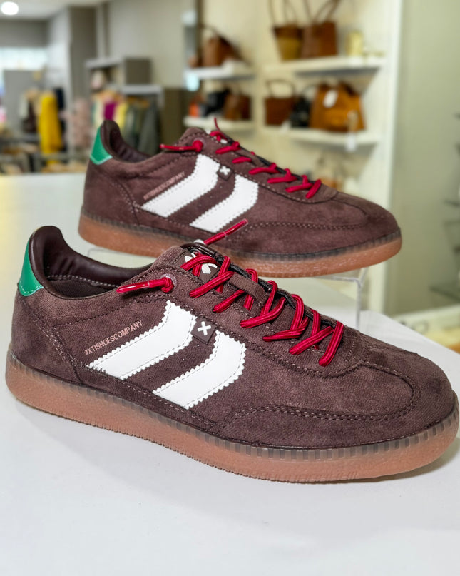 Colour Block Casual Sneaker - Brown/Green