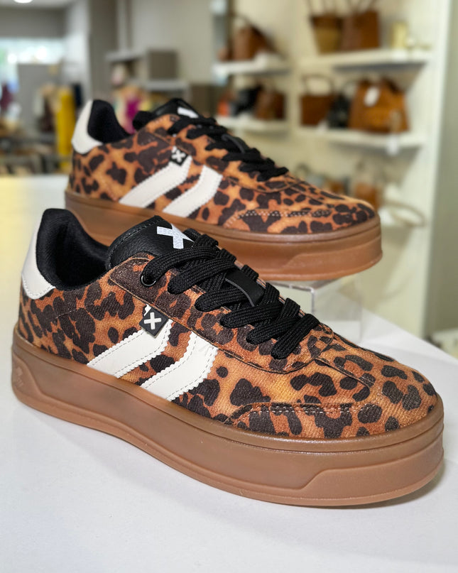Suede Platform Sneaker - Leopard