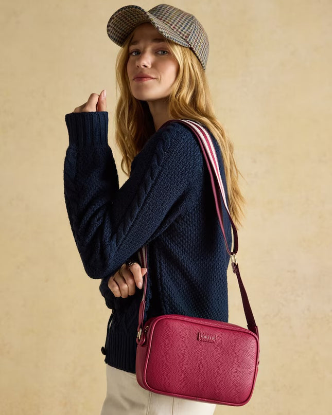 Joules Trent Cross Body Bag - Berry