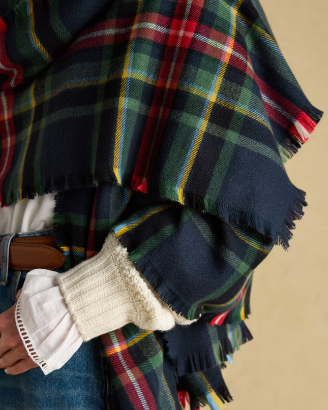 Joules Bracewell Scarf - Navy Check