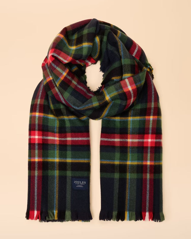 Joules Bracewell Scarf - Navy Check