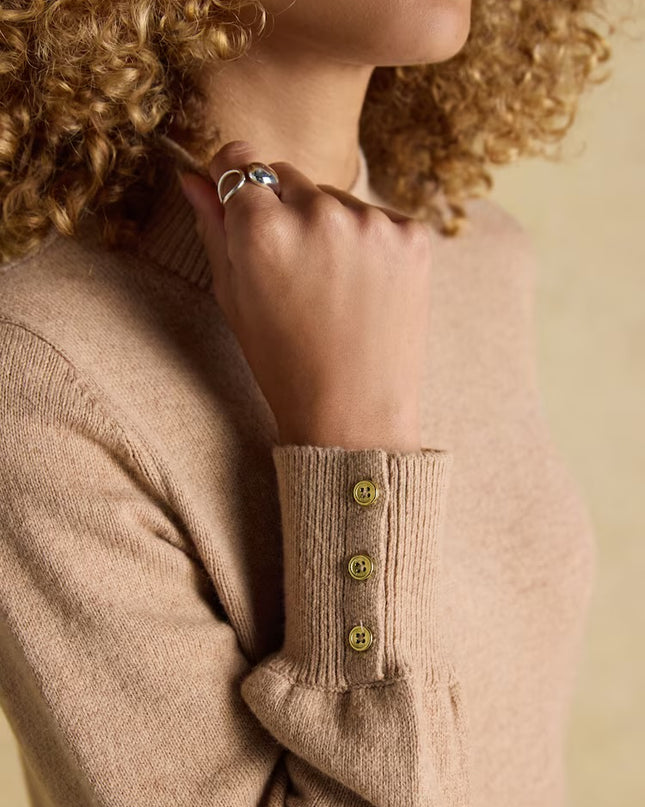 Joules Enid High Neck Jumper - Oatmeal