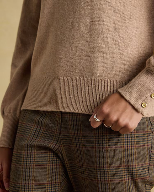 Joules Enid High Neck Jumper - Oatmeal