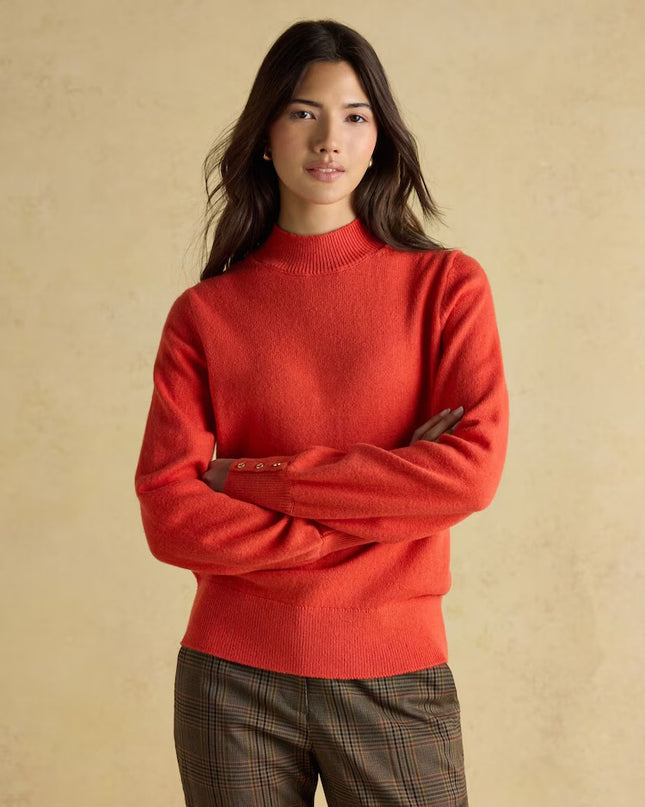 Joules Enid High Neck Jumper - Orange