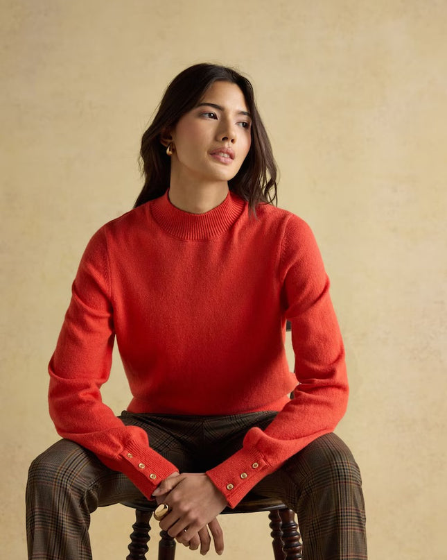 Joules Enid High Neck Jumper - Orange