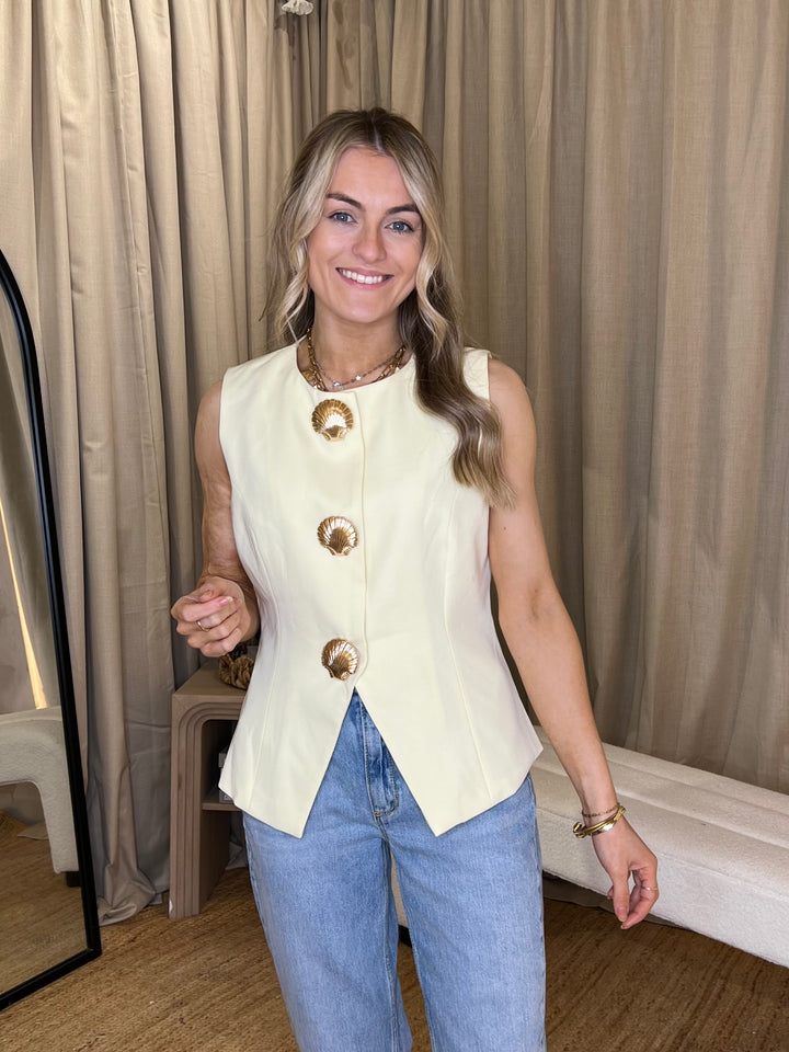 Seashell Waistcoat - Lemon