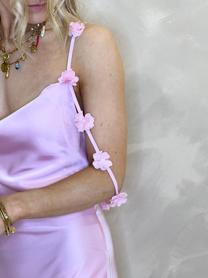 Petal Midi Slip Dress - Pink
