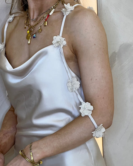 Petal Midi Slip Dress - Beige