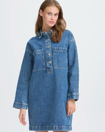 Unni Dress - Medium Blue