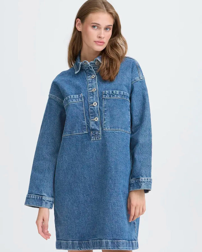 Unni Dress - Medium Blue