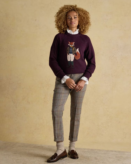 Joules Jonty Fox Knit - Plum