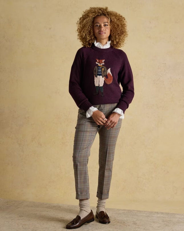 Joules Jonty Fox Knit - Plum