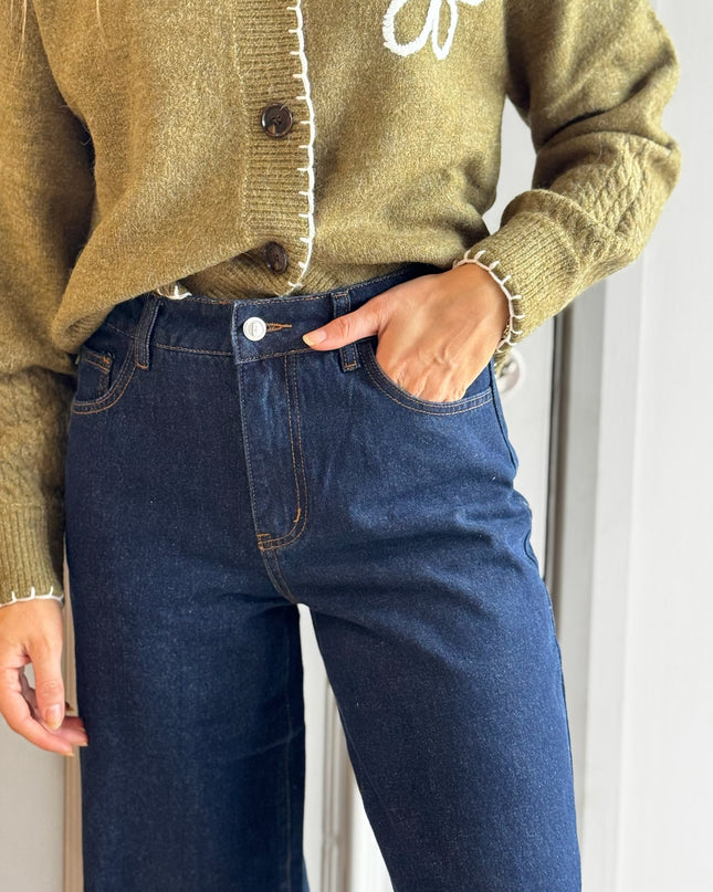 Rolled Hem Jean - Indigo Blue
