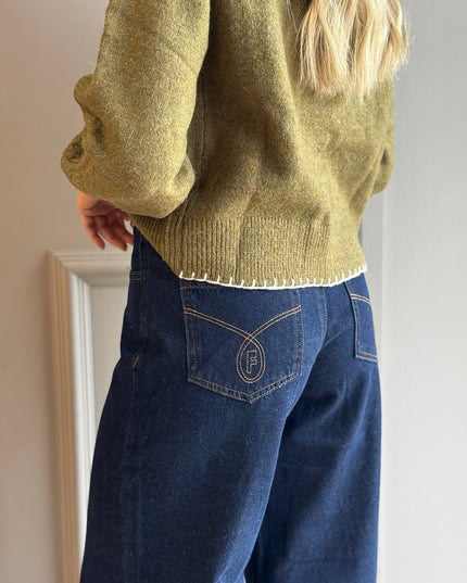 Rolled Hem Jean - Indigo Blue