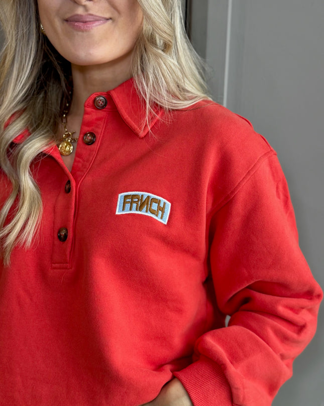 Polo Sweatshirt - Red