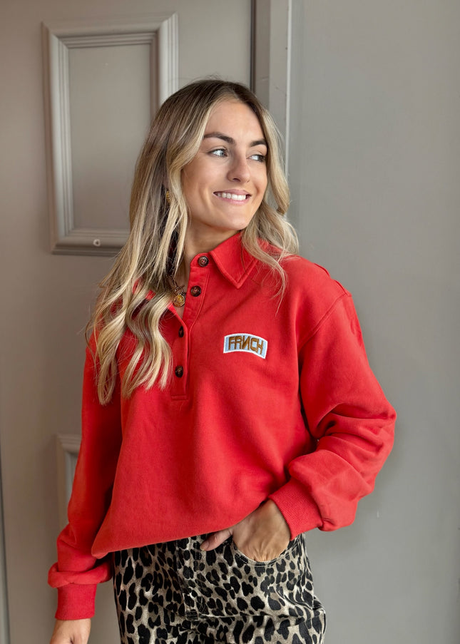 Polo Sweatshirt - Red