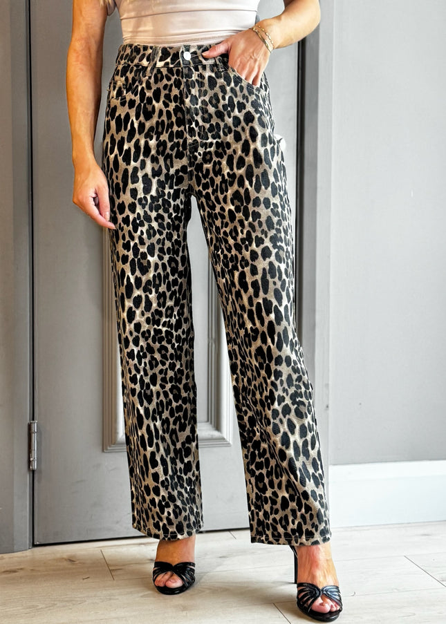 Straight Leg Jean - Leopard
