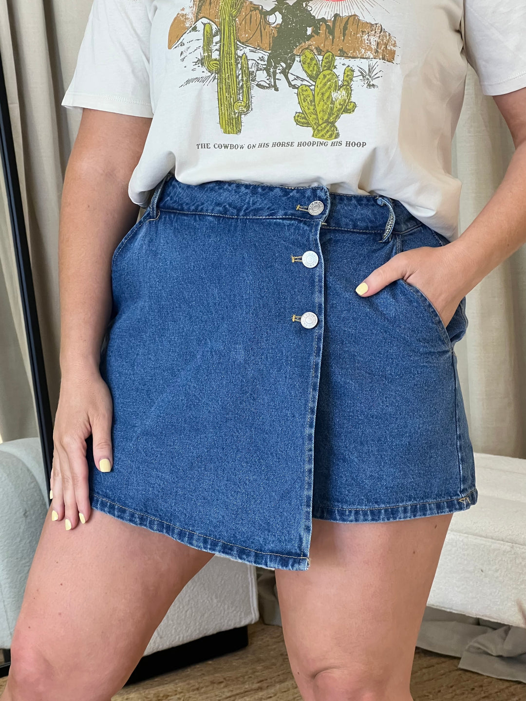 Denim Skort - Blue Jean