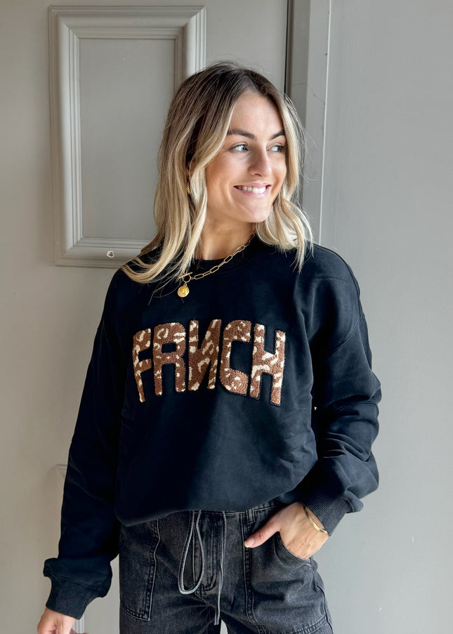 Relaxed Frnch Sweatshirt - Leopard