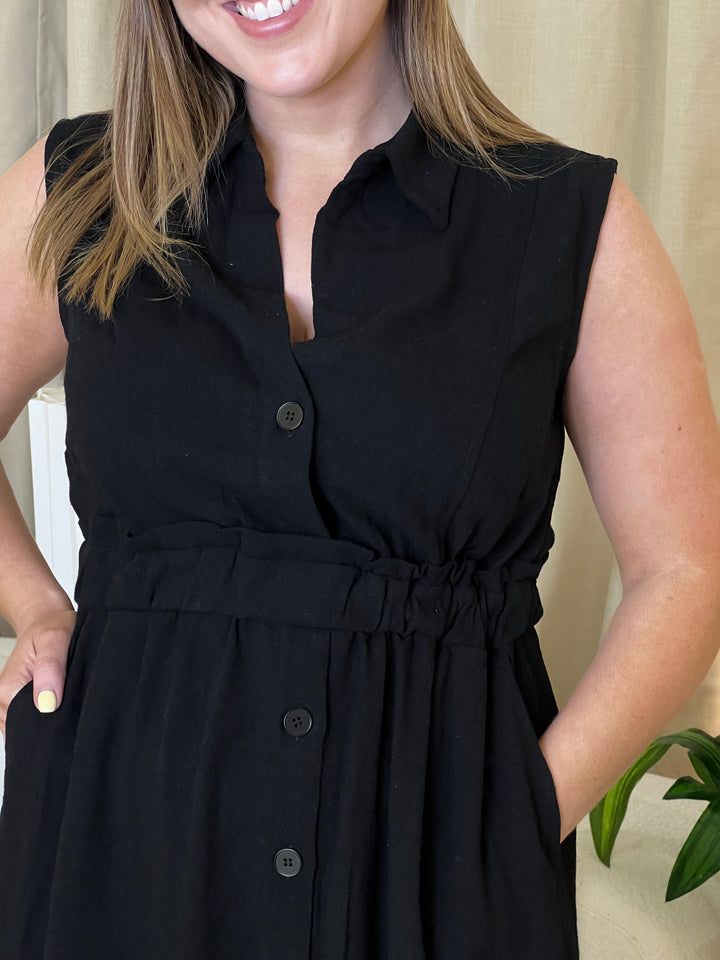 Carly Midi Dress - Black