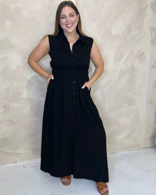 Carly Midi Dress - Black