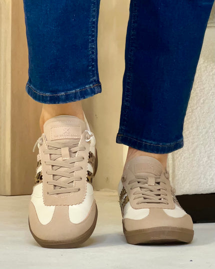 Casual Sneaker - Beige/Leopard