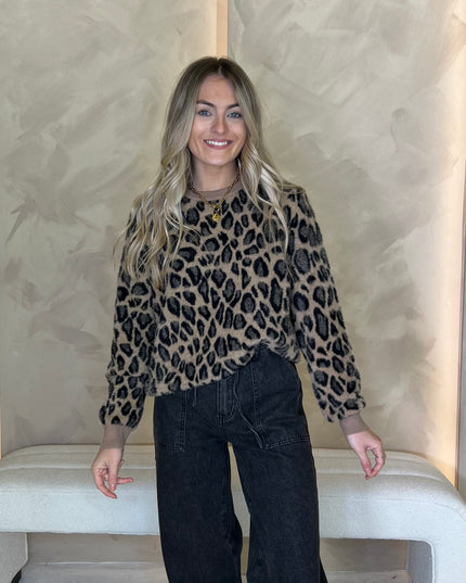 Soft Knit Jumper - Leopard