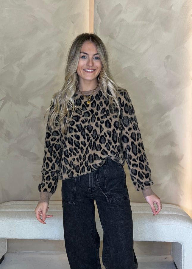 Soft Knit Jumper - Leopard
