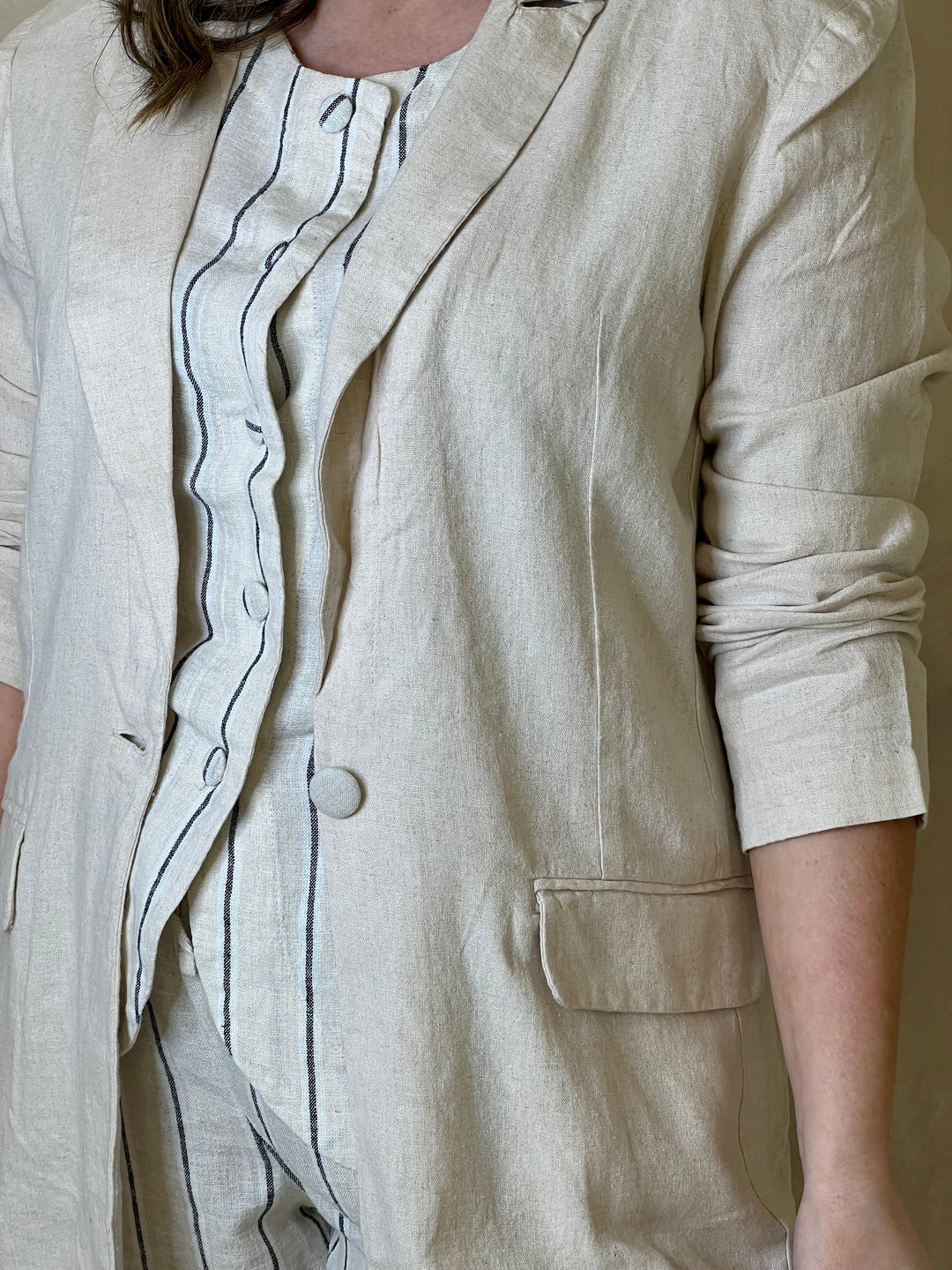 Linno Blazer - Natural Ecru