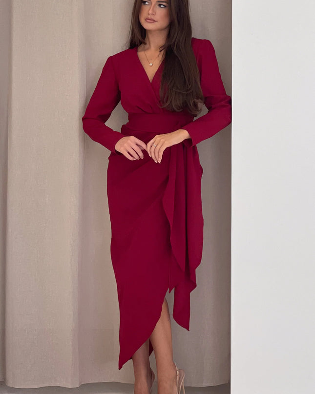 Bria Berry Wrap Maxi Dress