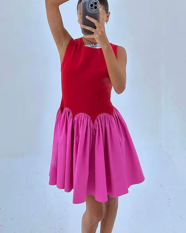 Red and Pink Mini Monika Dress